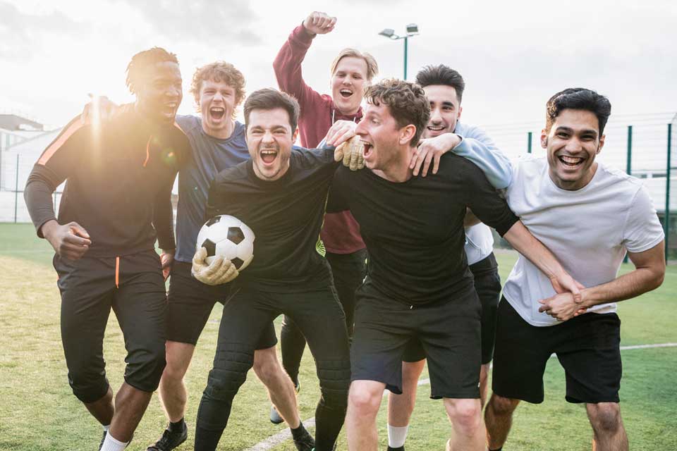 Happy Soccer Players